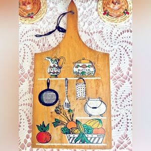Vintage Wood Cutting Board Wall Hanging